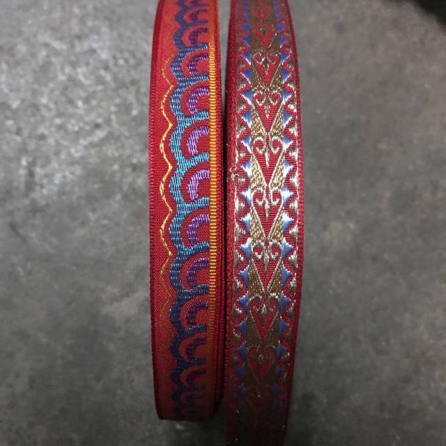 Festive Lace Accessories Red Embroidery Chinese Dress Decoration Ribbon Handmade Diy National Style Wedding Materials details Picture