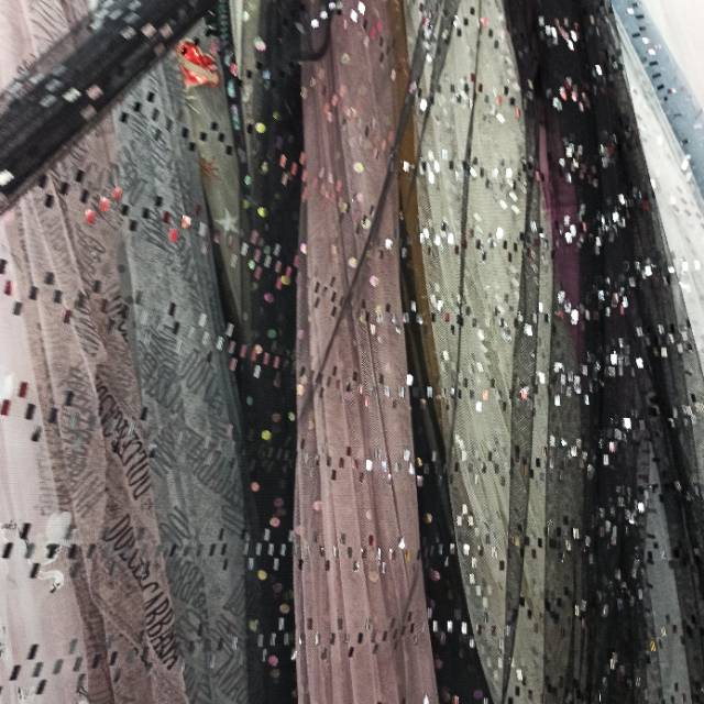 Sheet Fabric American Gauze Glitter Fabric Glitter Gauze Powder Fabric Stage Costume Wedding Background Decorative Gauze Black