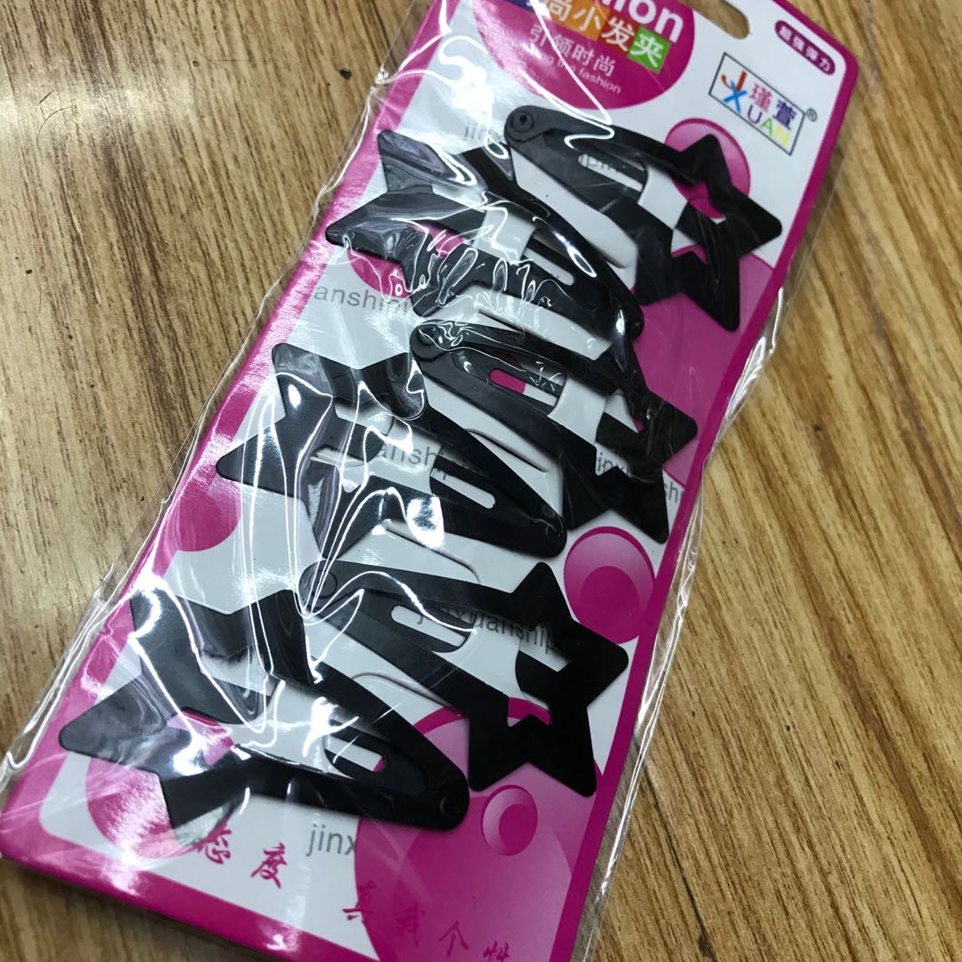 Korean hair accessories, black hair clips, side clips, children's double clips, bb clips, Japanese and Korean girls' hair clips, bangs clips, headwear, top clips Specification image
