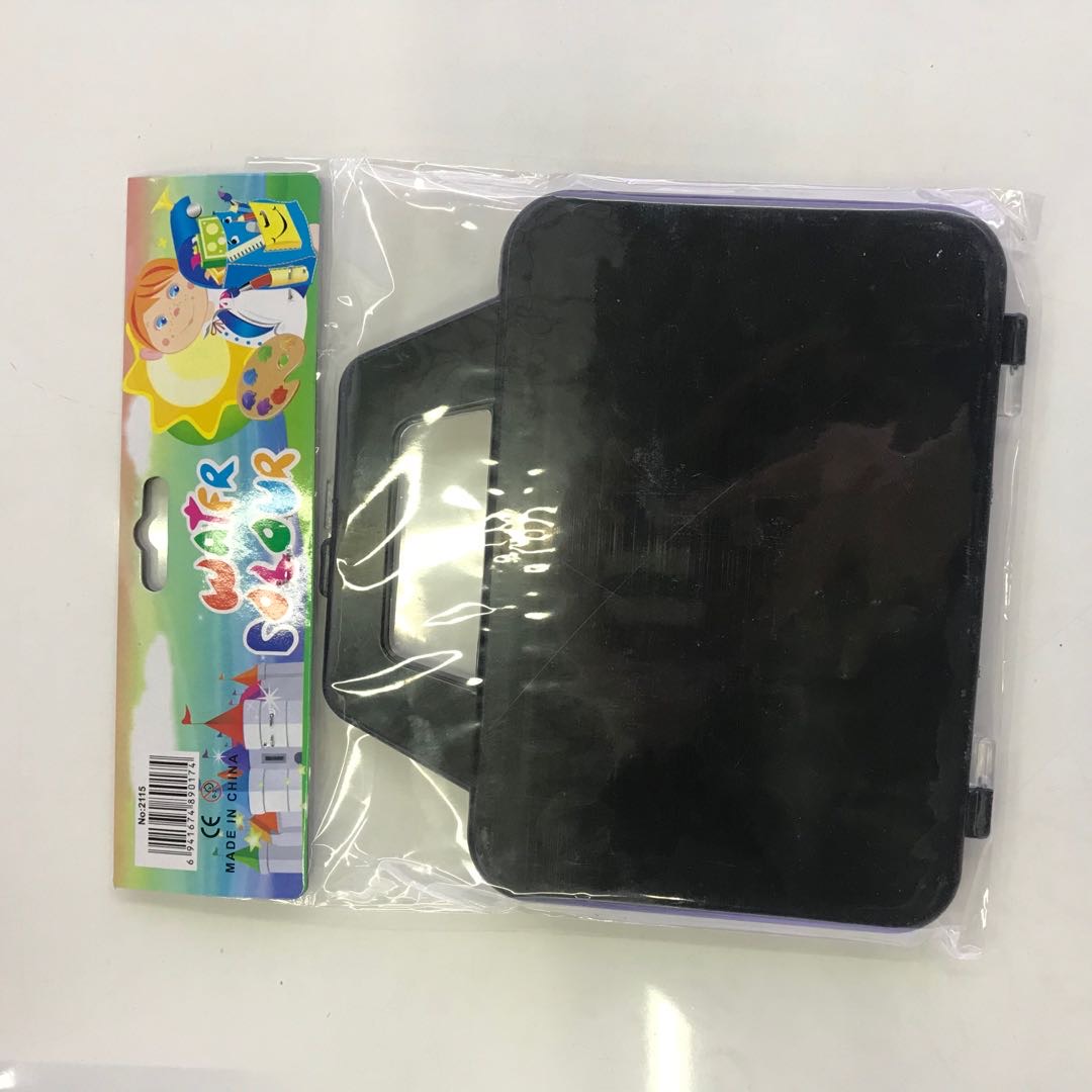 儿童迷你固体水彩颜料套装12色小盒装初学者绘画写生水彩套装美术专业画画工具学生用手绘水粉饼颜料