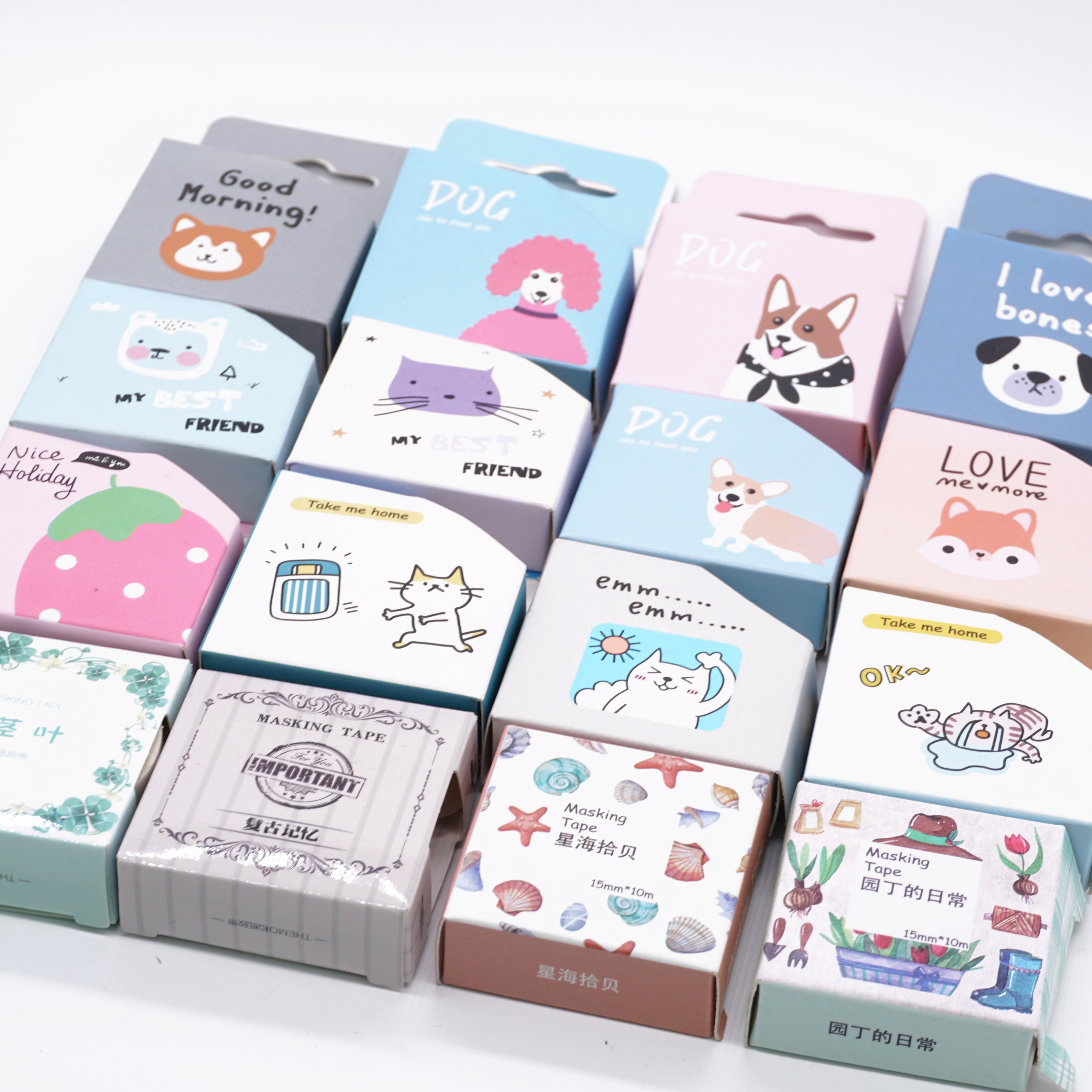 1.5cm*5m cartoon cute and fresh animal fruit planner stickers