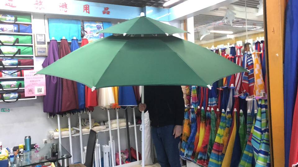 双顶休闲太阳伞