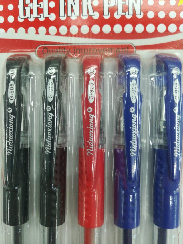 Niduoxiong brand 5-pack signature pens, gel pens and student pens details Picture