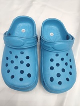 夏季儿童中童蓝色洞洞鞋沙滩鞋两穿凉鞋凉拖鞋