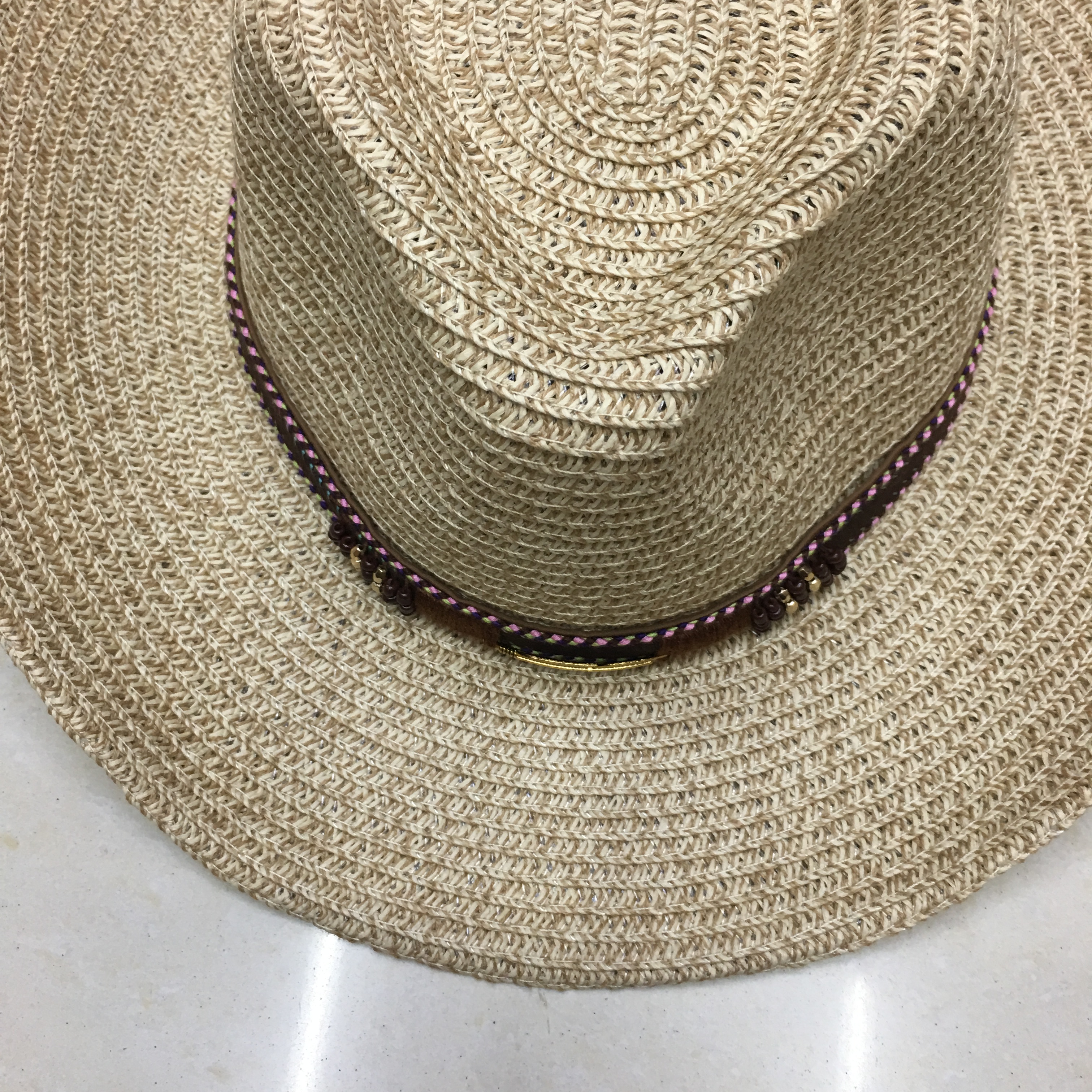 Spring and summer women's outdoor casual straw hats, beach hats, sun hats and Panama hats details Picture