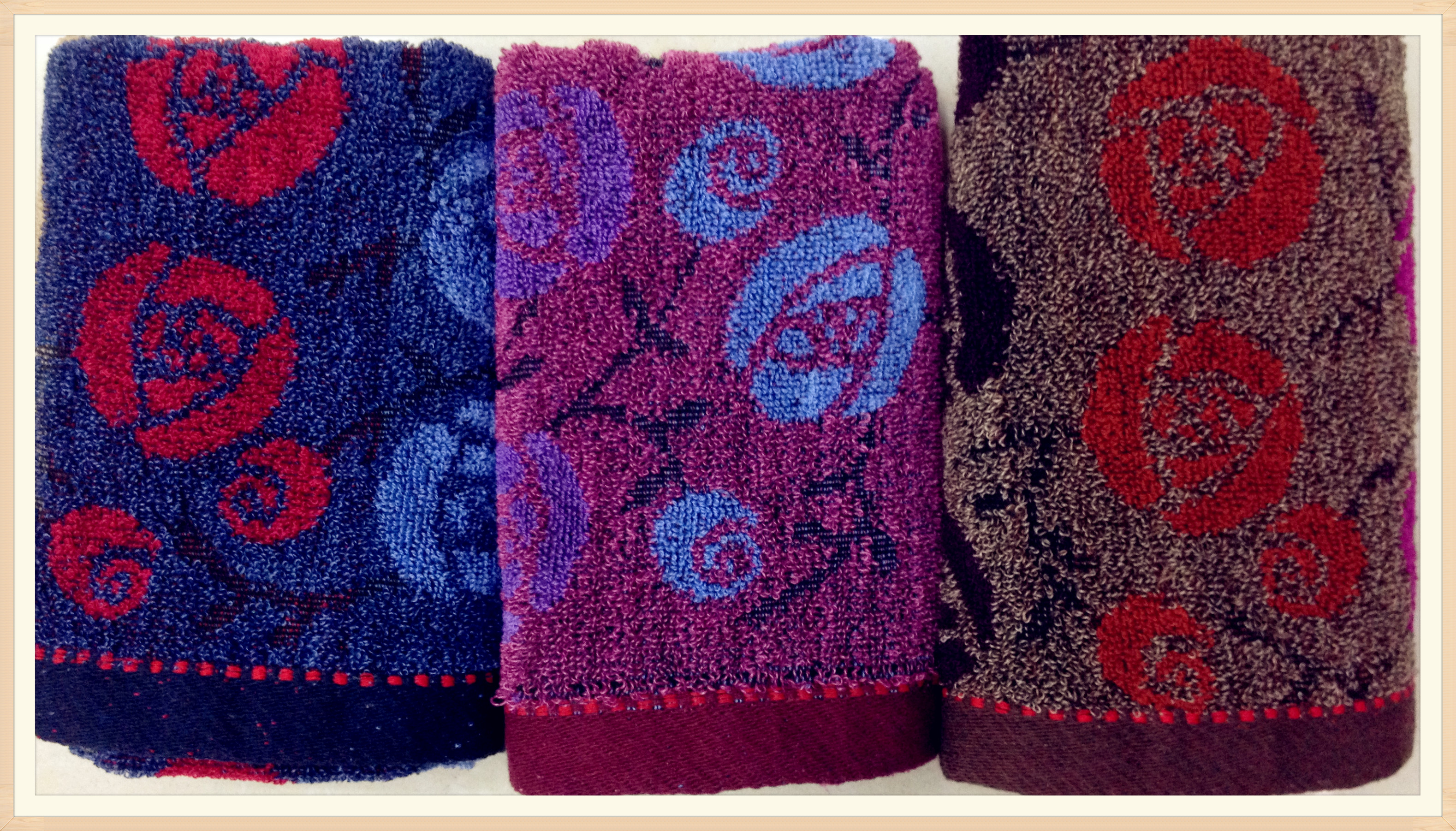 Dark rose towel, new pure cotton towel, gift towel, soft face towel details Picture