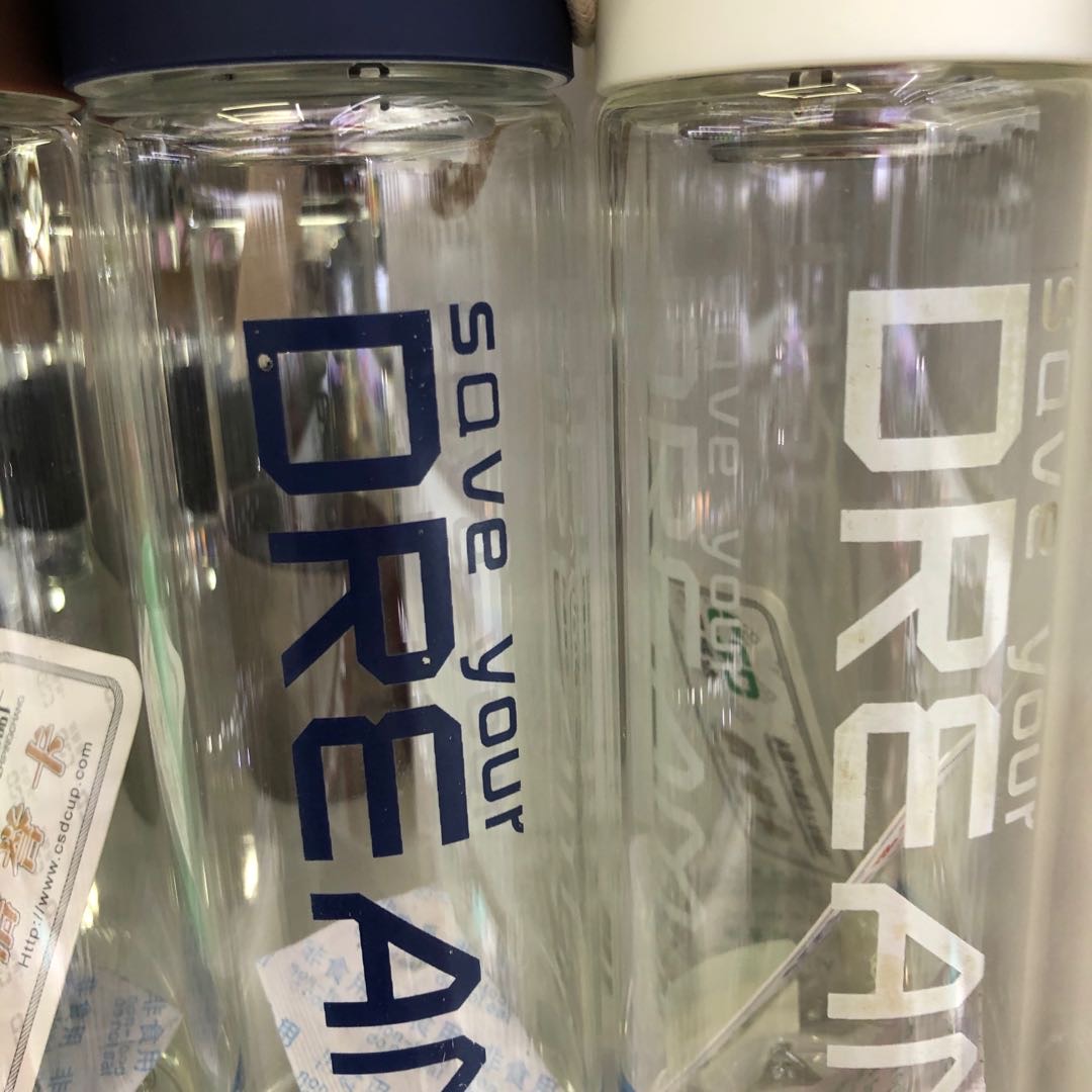 Double Glass Easy To Carry Simple Glass Water Cup Specification drawing