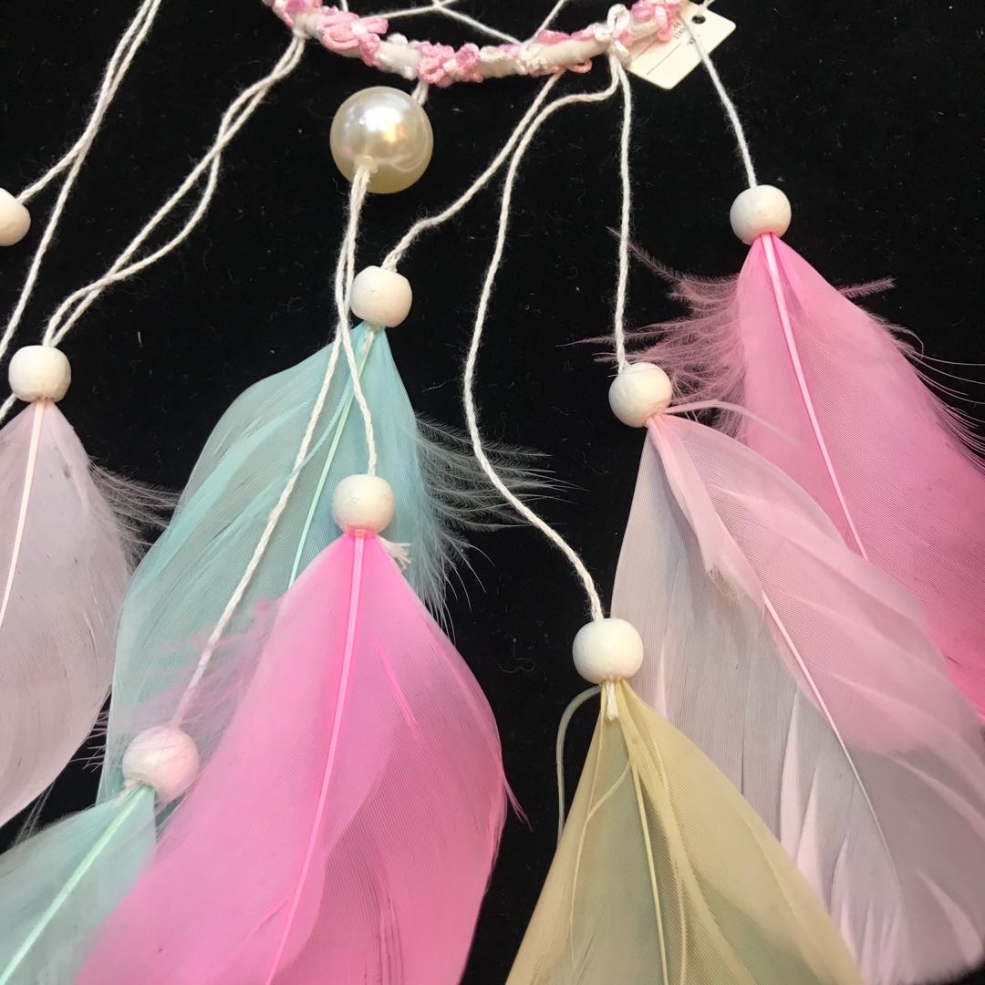 风梦风铃捕梦网挂饰森系卧室补捕梦少女心扑铺印第安细节图