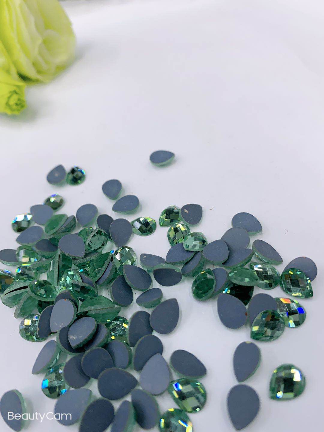6*8 Light Green Turtle Surface Water Drop Shaped Boutique Drill Diy Drill details Picture