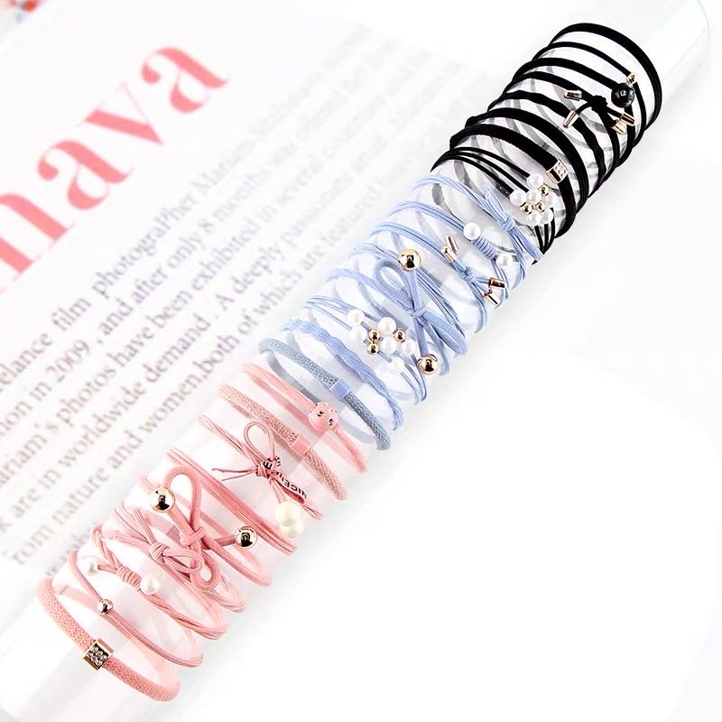 Explosive Hair Tie Band Scrunchie Towel Ring Net Red Hair Accessories Strong Pull