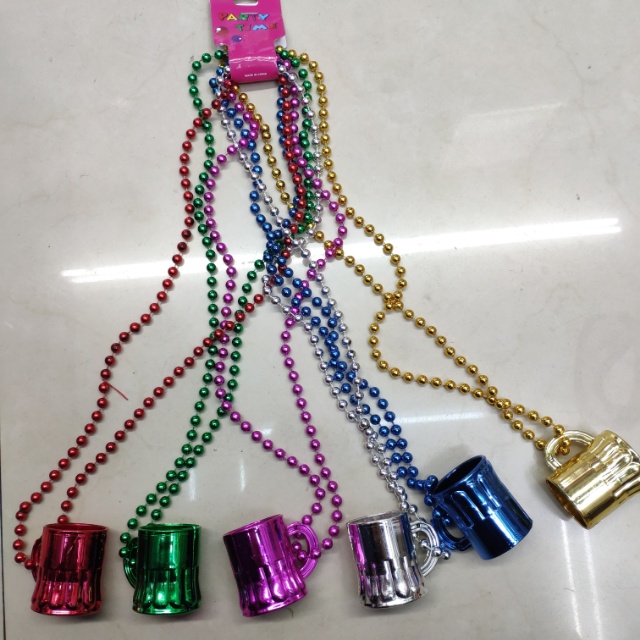 欧美节日服饰塑料啤酒杯项链万圣节日派对饰品产品图