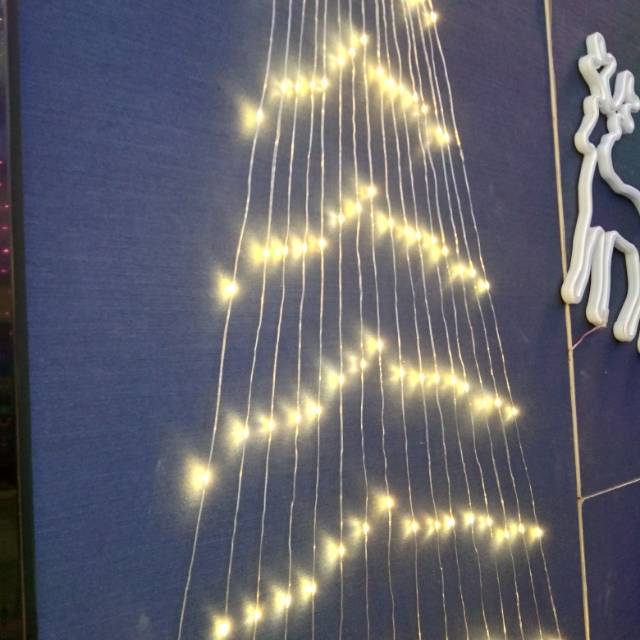 Popular led flashing light string Christmas tree-shaped energy-saving wall hanging