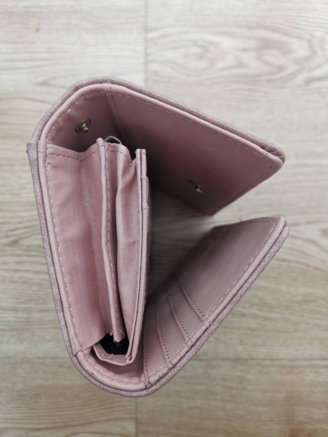 Three Fold Multi-Functional Wallet Korean Version Pink Lady Long Large Capacity Card Bag Handbag details Picture