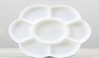 Plastic Color Palette Plum Blossom Palette Acrylic Watercolor Toner Palette Box details Picture