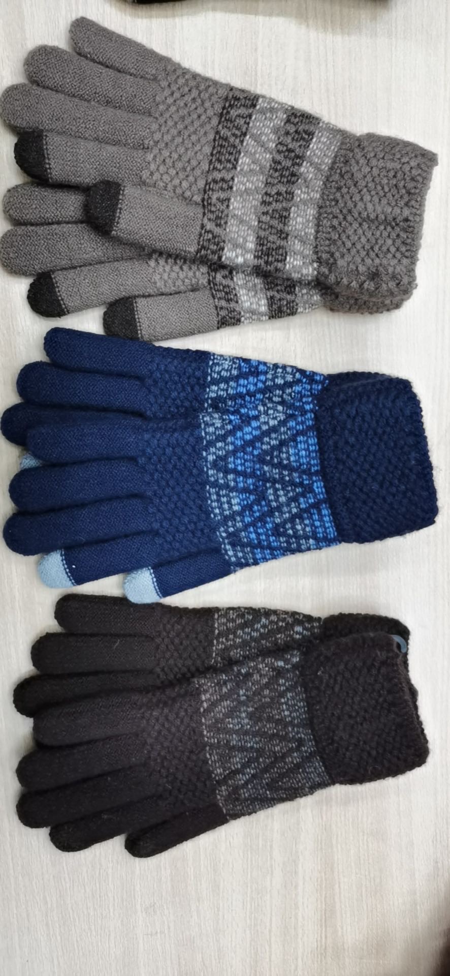 秋冬季韩版可爱学生针织毛线加厚加绒保暖手套触屏产品图