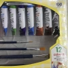 12ml Watercolor paint 126-color student art practice tube watercolor paint brush palette set details Picture