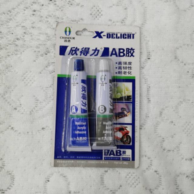 欣得力威莱克AB胶强力AB胶水20g/克装粘接金属塑料陶瓷木材产品图