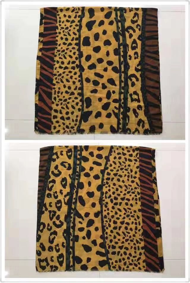 Women's Fashion Trend With Casual Multi-Style Leopard Satin Rayon Scarf details Picture