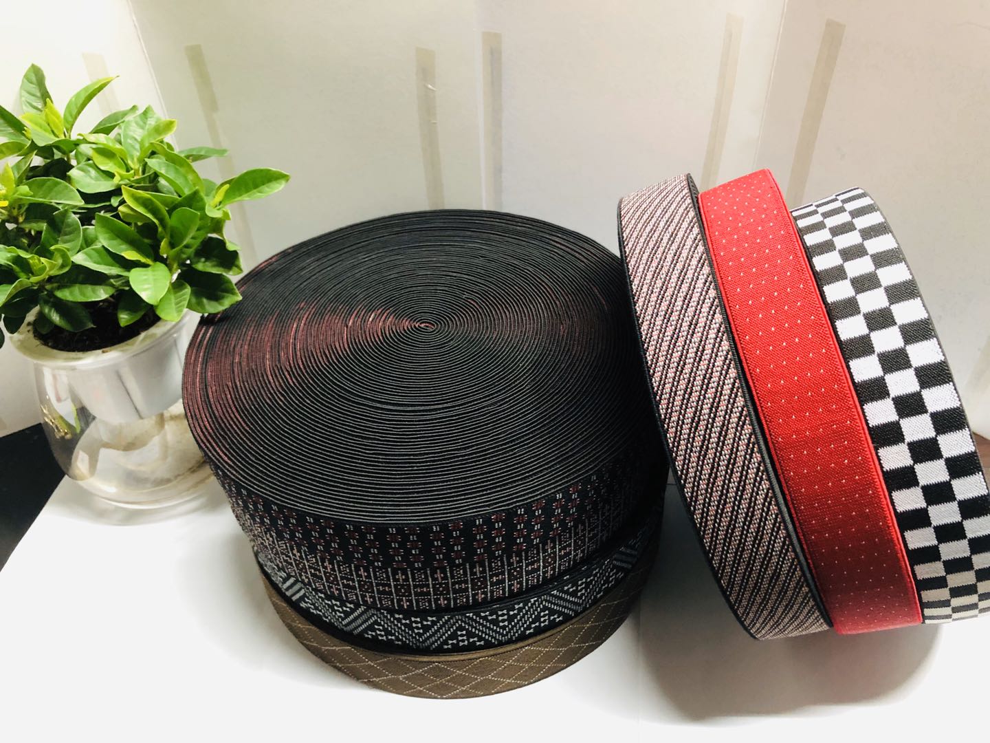 Manufacturers Direct Sales Diy Color Striped Ribbon Ribbon Diy Clothes T Shirt Shoes Hat Decorative Ribbon Ribbon Clothes Wrapping Cloth Strip Accessories details Picture