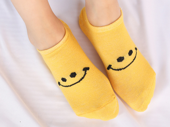 儿童袜子可爱卡通笑脸春夏男童女童网眼袜子3-12岁宝宝船袜产品图