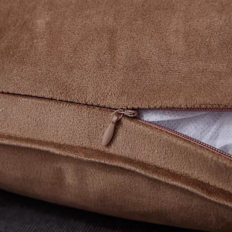Crystal Velvet Autumn And Winter Solid Color Living Room Sofa Car Cushion Specification drawing