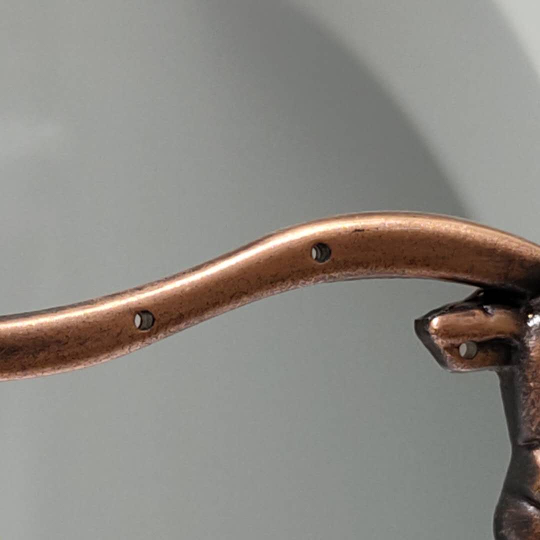 创意设计铜牛头造型摆件合金质项链耳环饰品架详情图3