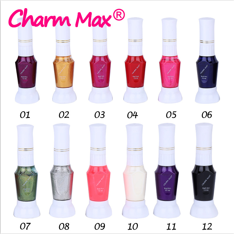 CHARMMAX指甲油绘画甲油无毒快干彩虹色批发产品图