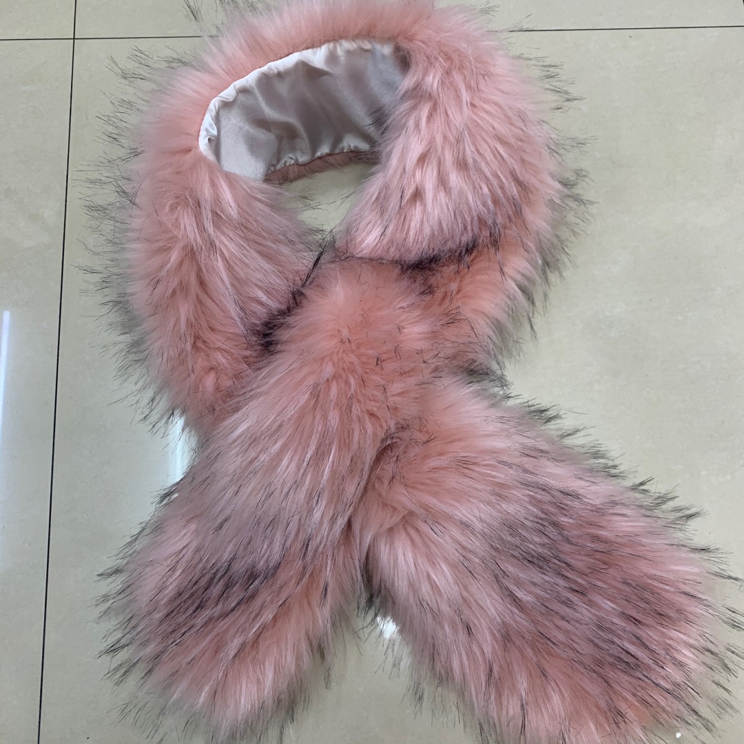 Pink Imitation Wool Scarf Thickened Warm Fashion All Manufacturers Direct Sales