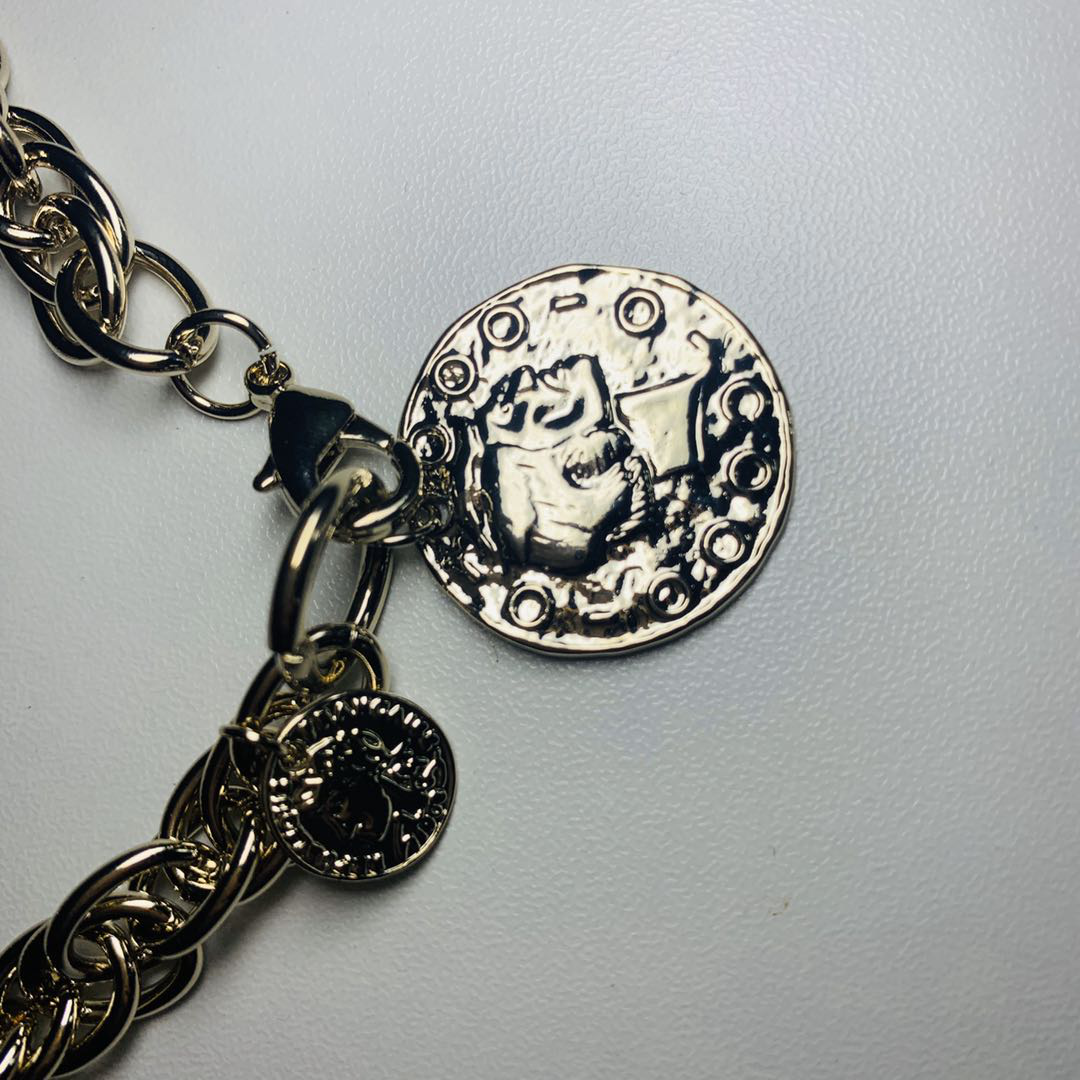 Necklace Alloy Material Silver Length 40Cm Alloy Necklace Male And Female Hip Hop Personality Instagram Red Collarbone Chain details Picture