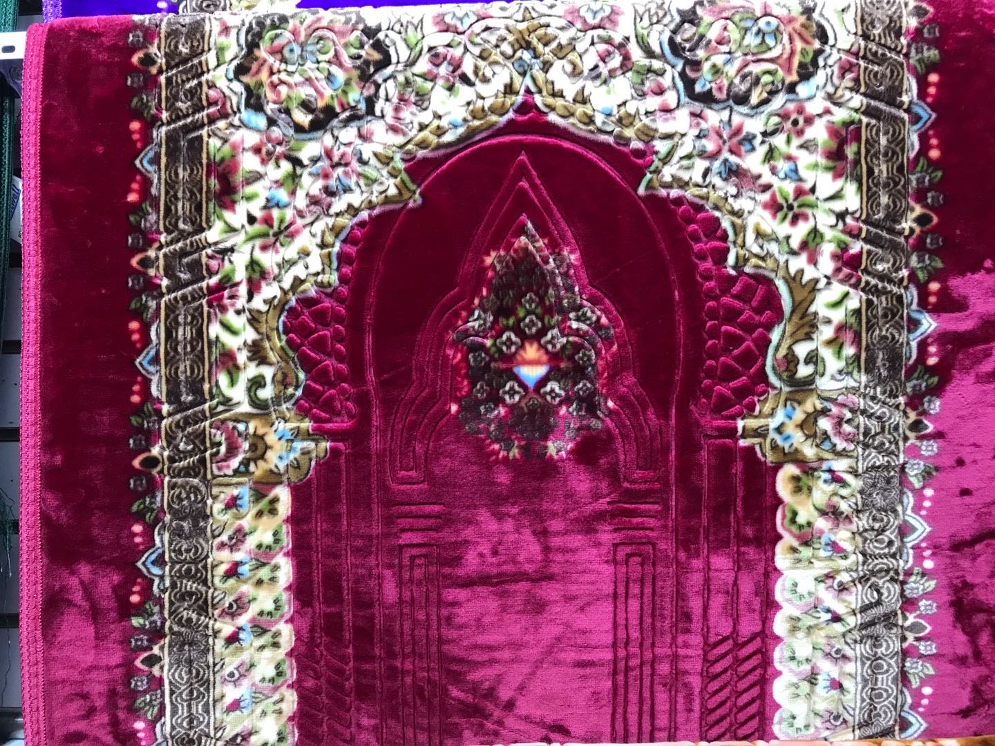 Mosque Printed Embossed Dubai Blanket Worship Blanket Muslim Worship Blanket details Picture