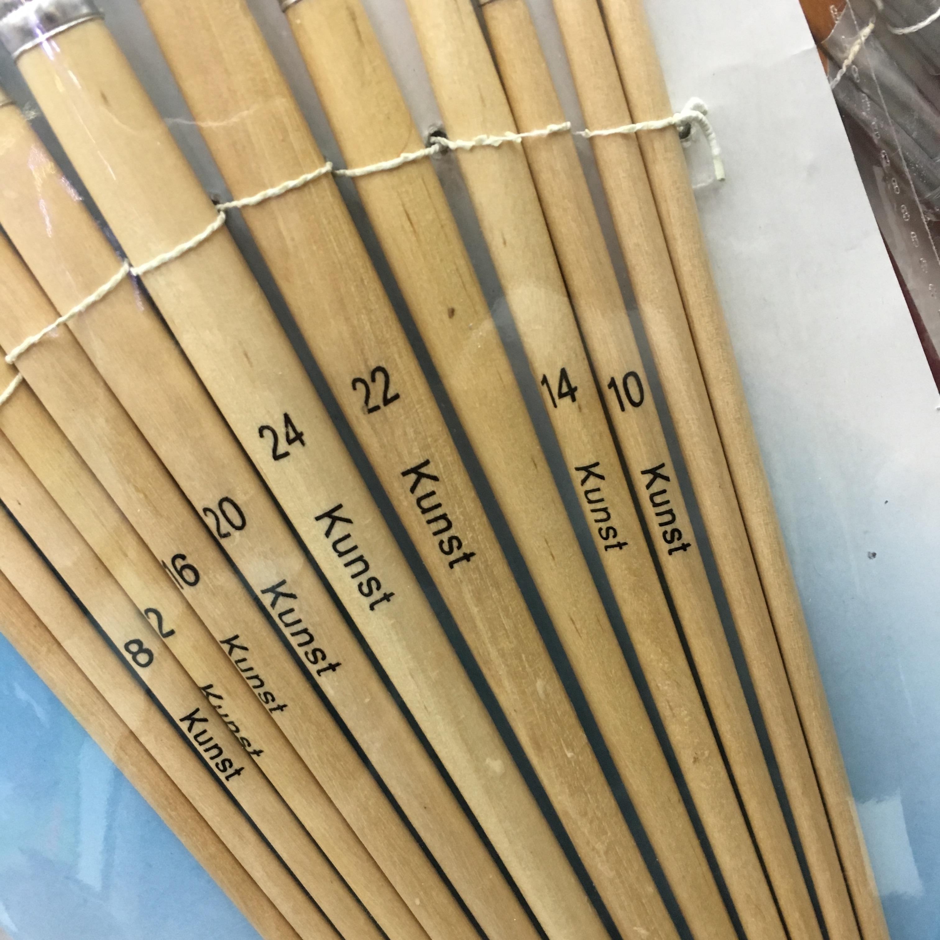 渝鬃原木猪毛刷油漆胶水刷水粉丙烯笔不掉毛细节图