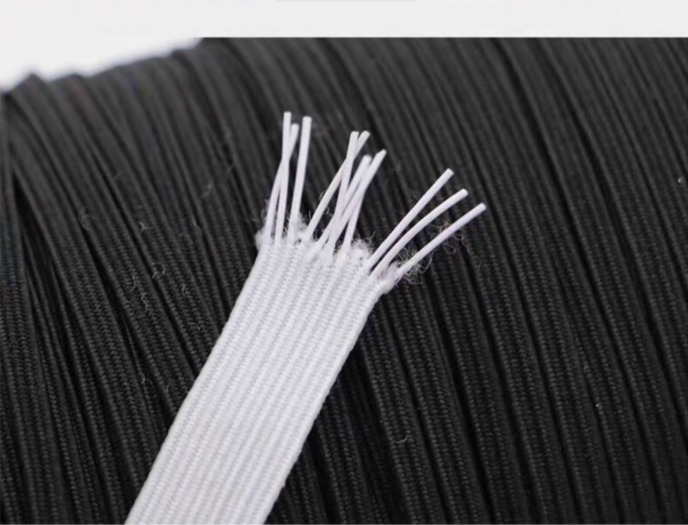Direct Black And White Nylon Webbing Dense Ribbon Plain Ribbon details Picture