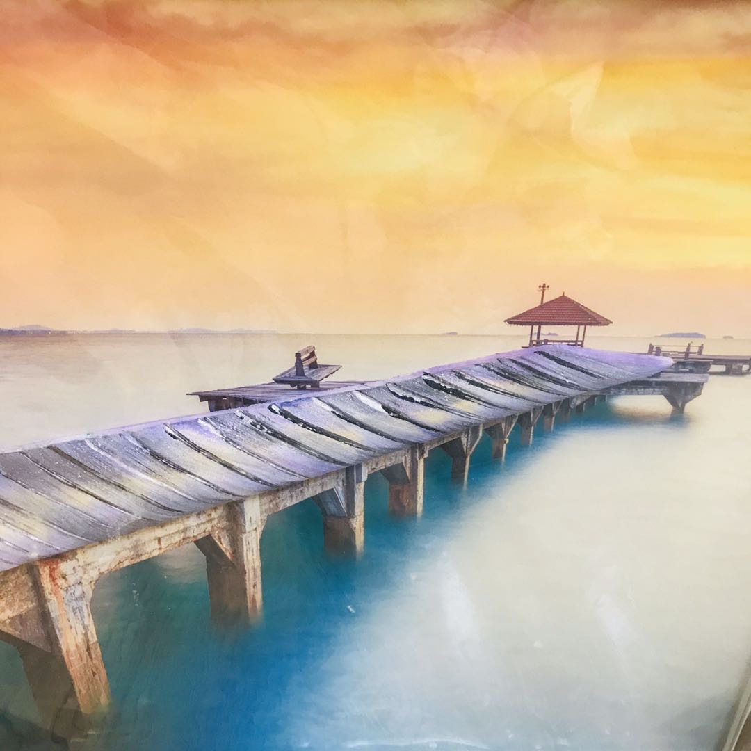 客厅装饰画沙发背景墙壁画现代简约卧室床头挂画立体桥产品图