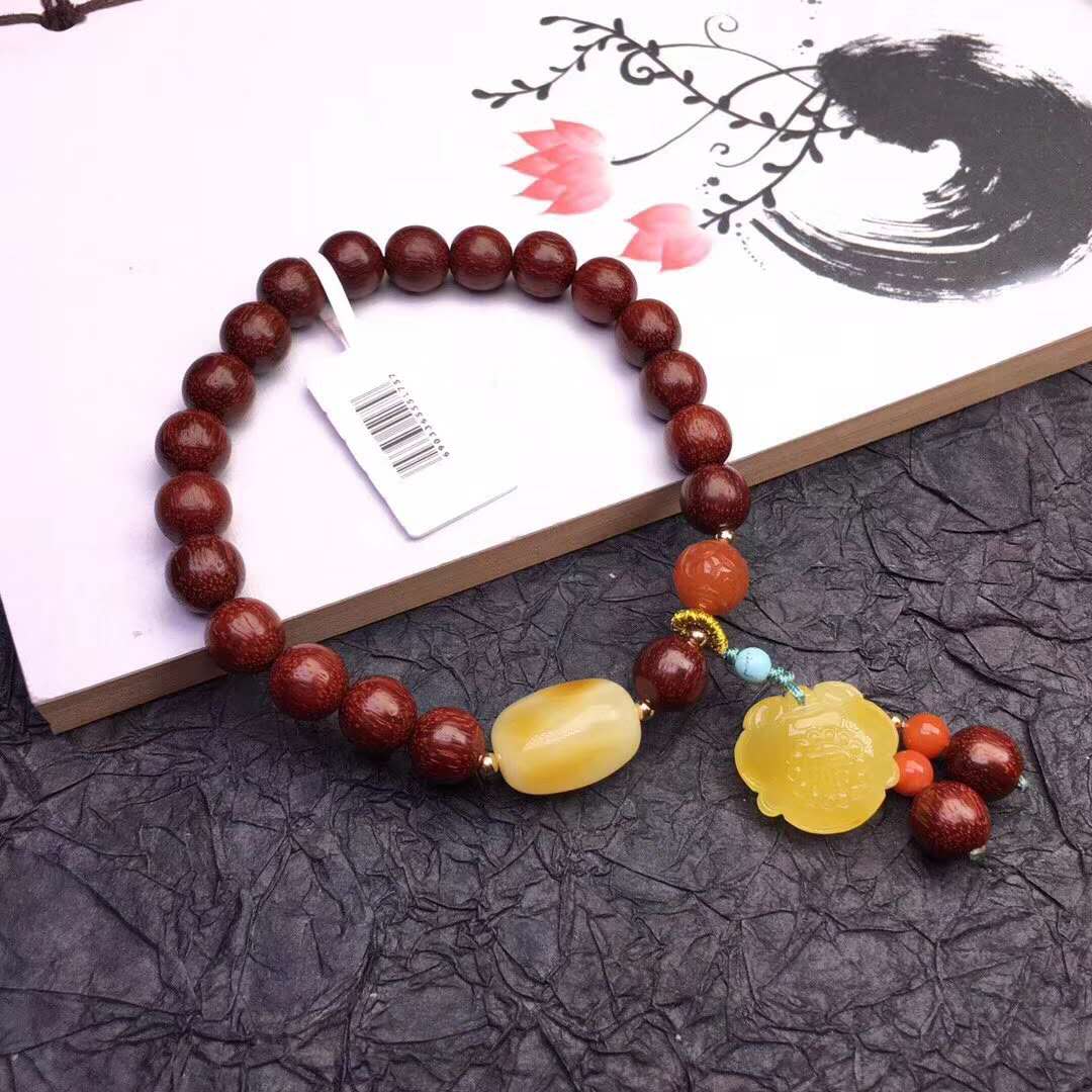 Wholesale Based On The Hot Sales Of Exquisite Small Leaf Rosewood Diy Single-Ring Bracelet details Picture