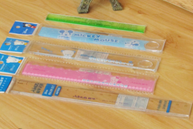 明塑料刻度女儿童格尺一年级小学生专用的尺子