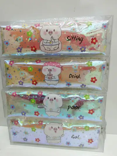 Tpu Transparent Pen Bag Cartoon Stationery Bag Gift Customization Kindergarten Students Gift Customization