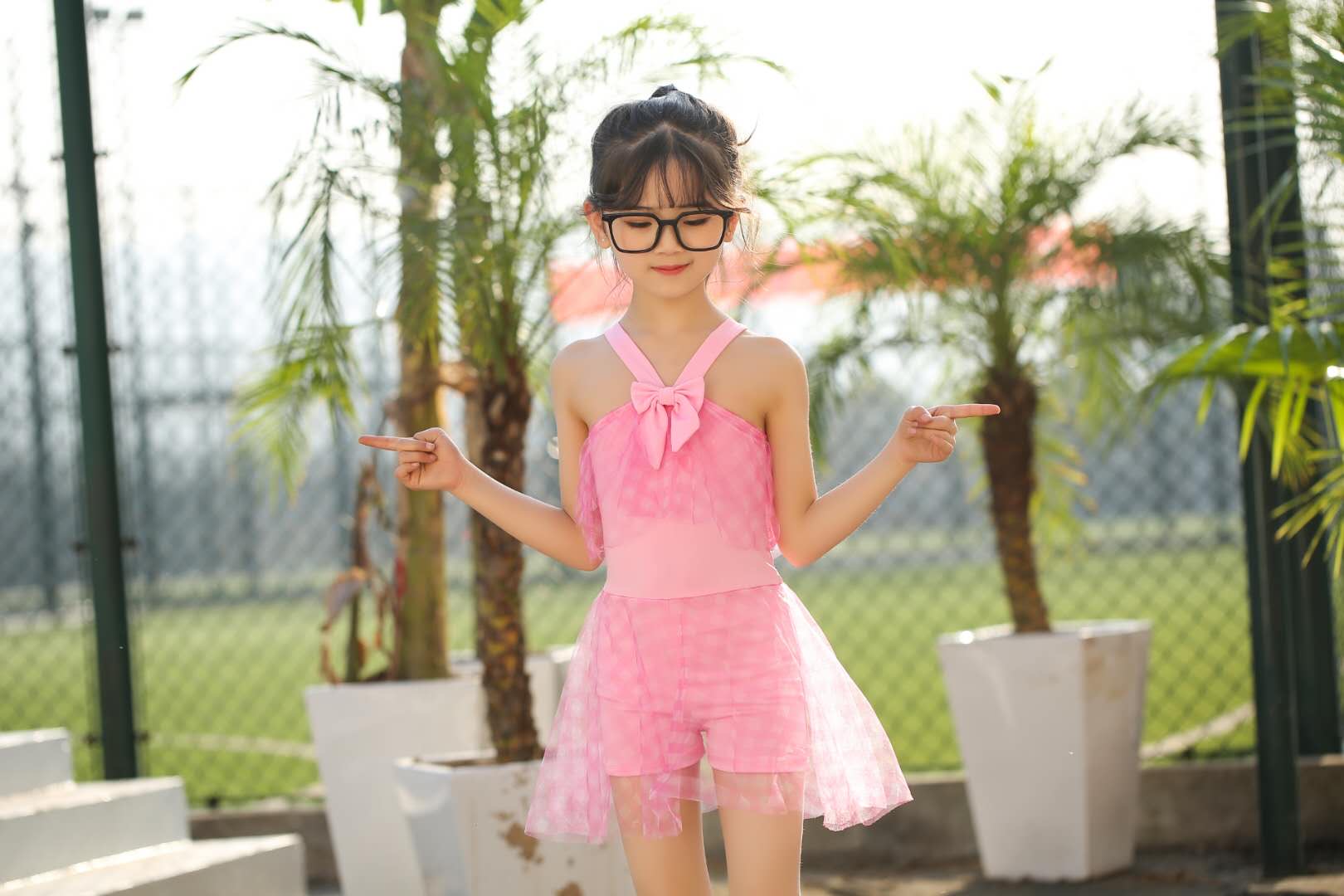 Children's Swimsuit Girls One-Piece Dress Girls' Swimsuit Baby Girls Little Middle Child Princess Spa Swimsuit