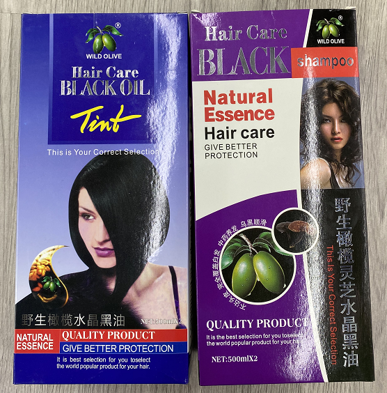 500mlblack oil shampoo野生橄榄清水染发系列产品图