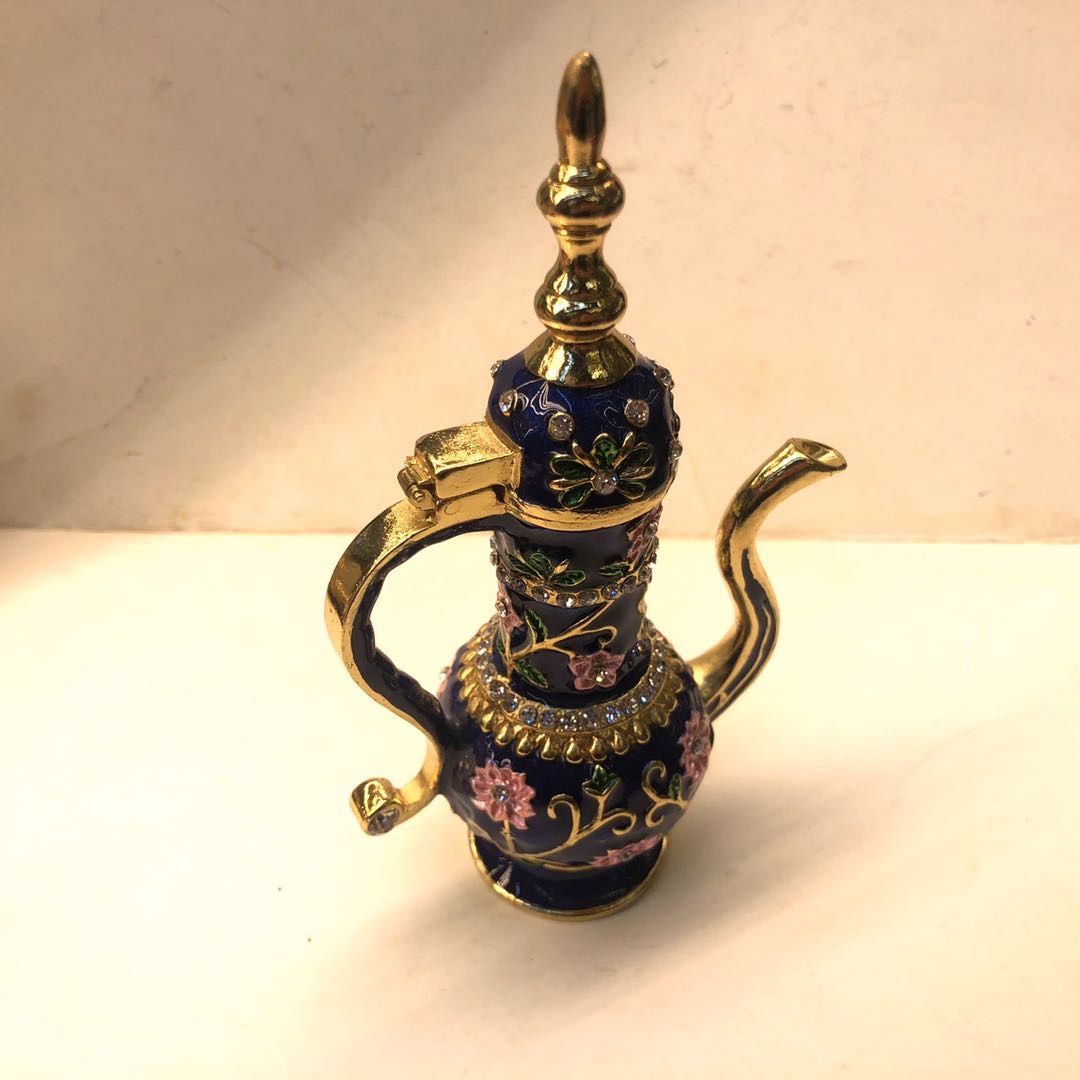 酒壶合金首饰盒婚庆礼品摆件工艺品镶嵌水晶摆件