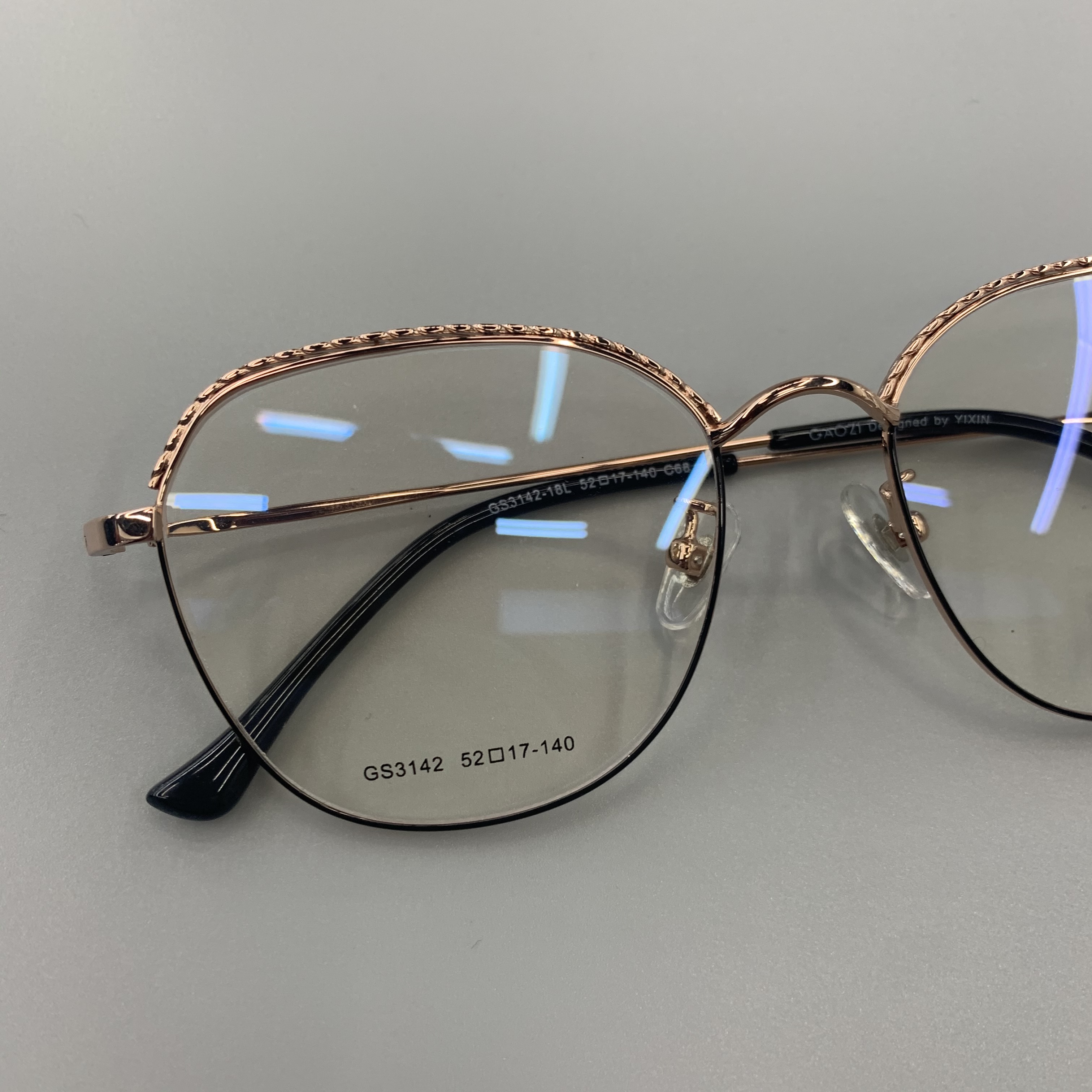 Gaozi GZ pure titanium glasses frame Women's ultra-light artistic full-frame glasses frame men's trendy anti-allergy myopia glasses details Picture