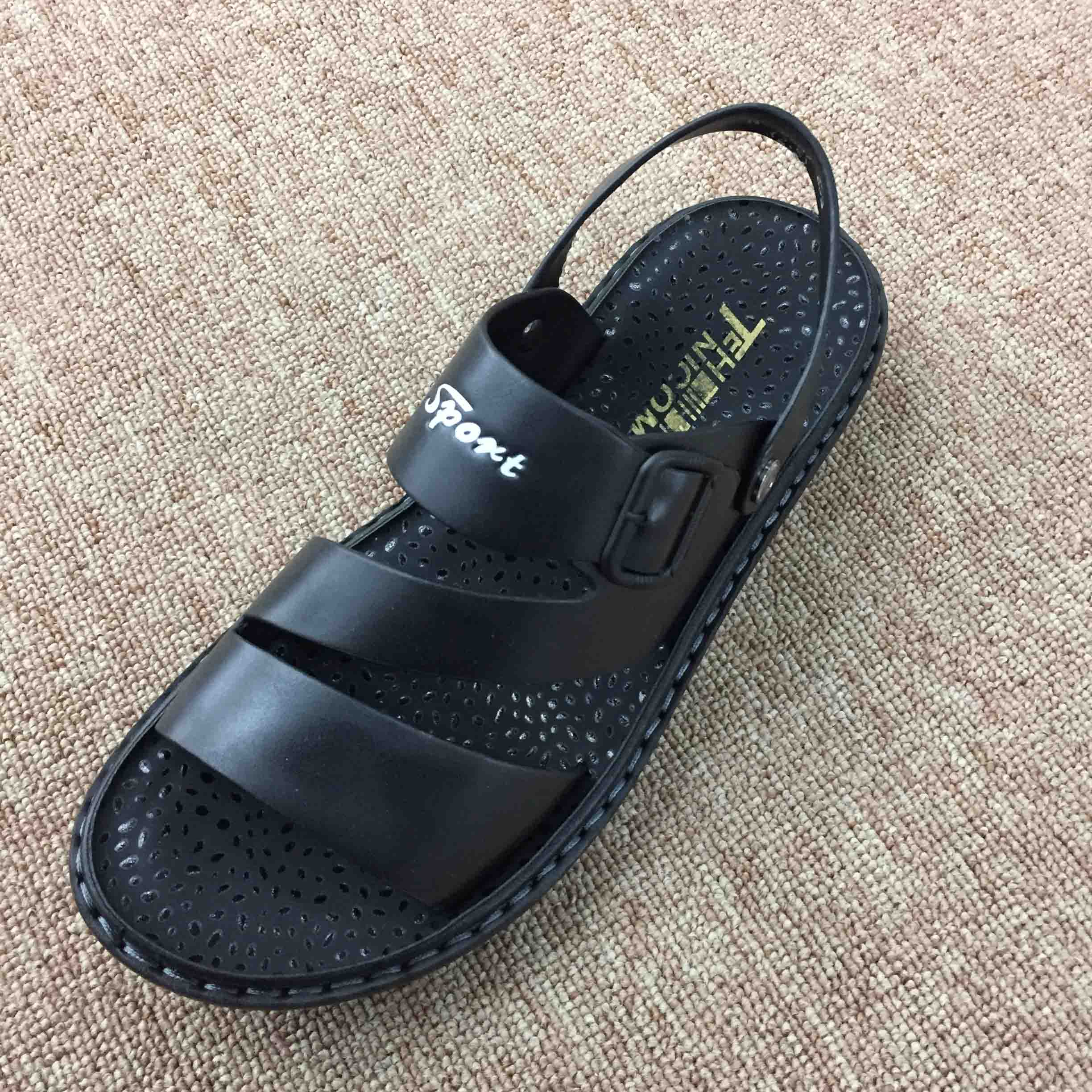 JG8361金戈2020新款广州真皮男士休闲运动凉拖鞋
