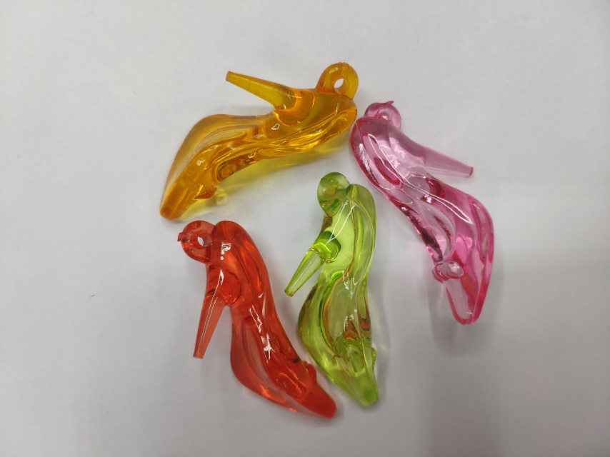 DIY jewelry accessories Cartoon high heels, colorful transparent jewelry accessories 1