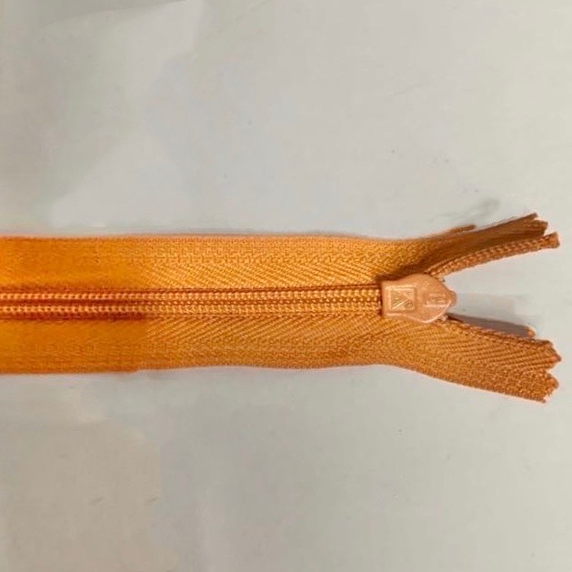 Trousers, front zipper, orange-yellow zipper pants, zipper accessories, nylon zipper, closed short pull lock, clothes details Picture