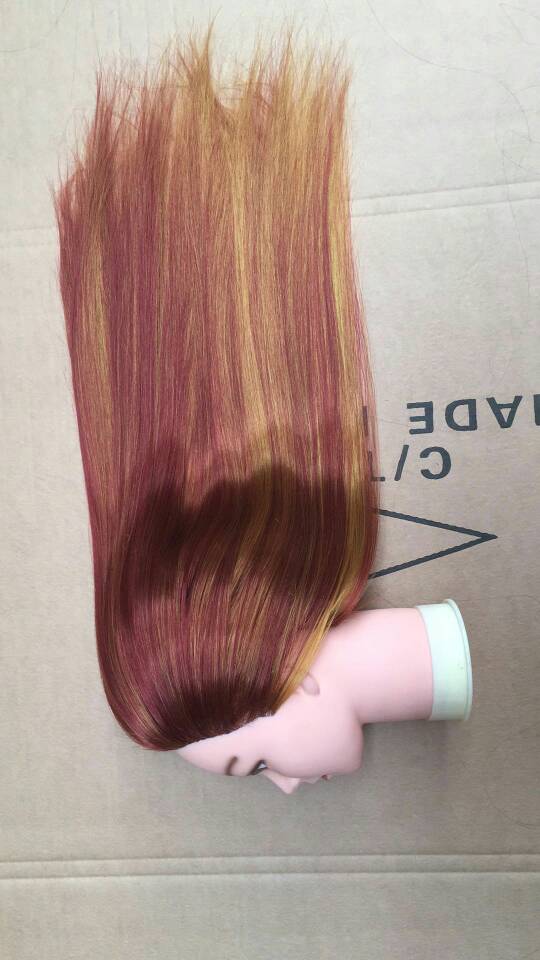 Hairdressing Head Model Apprentice Practice Barber Shop Dummy Head Model Hair Cutting Hair Model Can Be Hot Dyed Blow Modeling Reddishing Brown details Picture