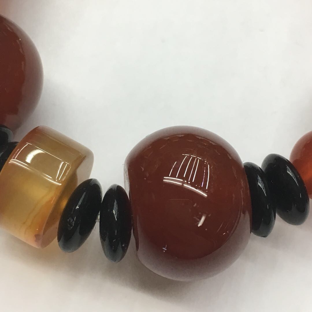 Red agate bracelet for men, silk agate bracelet, Sky beads, Buddha beads, Excellent Gift, high-end customization, Zhiwen 084 Specification image