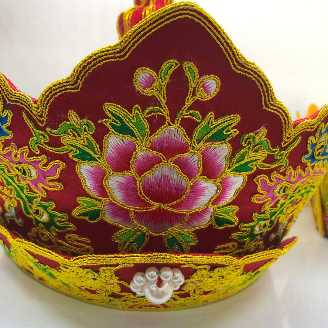 佛教用品绣品僧服五佛帽冠手工毗卢帽