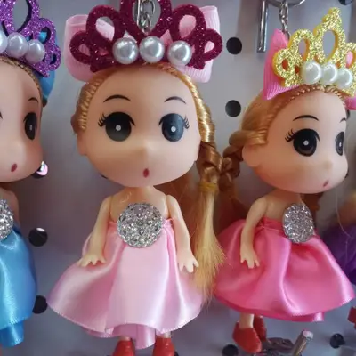 Confused Doll Keychain Cute Princess Girl Bag Hanging Ornaments Children's Schoolbag Play