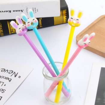 Creative stationery Bunny Bunny Neutral pen Cute cartoon long ear Rabbit Student pen Black Rabbit Office signature pen