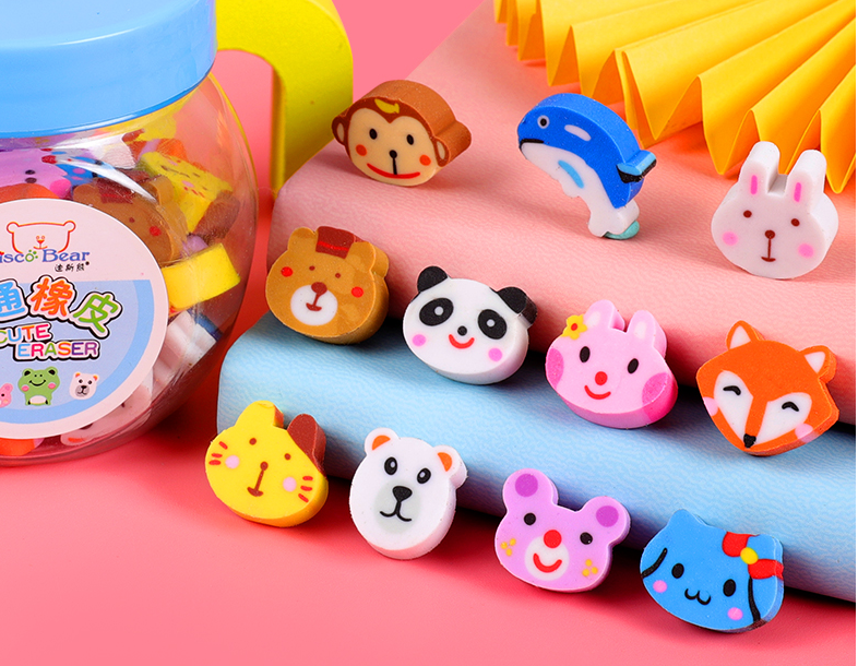 Student-specific creative cartoon eraser, super cute and adorable, a mini fruit and animal eraser that cleans thoroughly