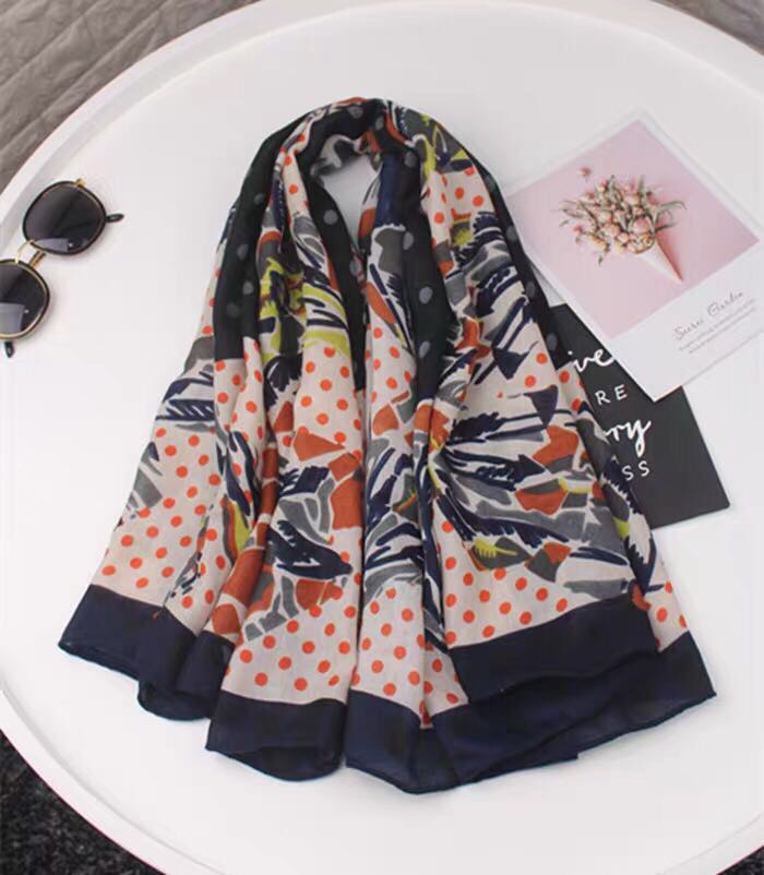 Women's Large Square Scarf Polka Dot Square Spring And Autumn Winter Korean Version Of All Shawl